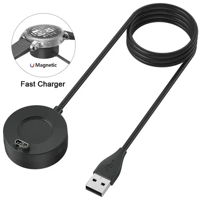 Chargeur magnétique pour Garmin Vivoactive 3 4 4S/Fenix 5 5S 5X 6 S 6X/Venu 2 2S Sq
