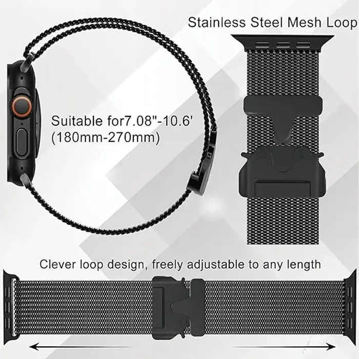 Bracelet officiel en titane 1:1 pour Apple watch Ultra Band 49mm S10 46 42 45 44mm 38 40 41