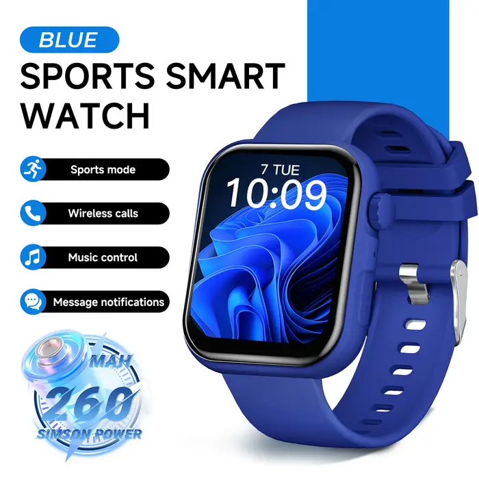 Nouvelle montre connectée 2026 pour Android/iOS, assistant vocal, appels sans fil, écran 1,83'', com