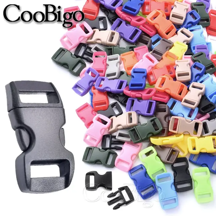 50pcs 3/8 "paracorde Bracelet boucle incurvée