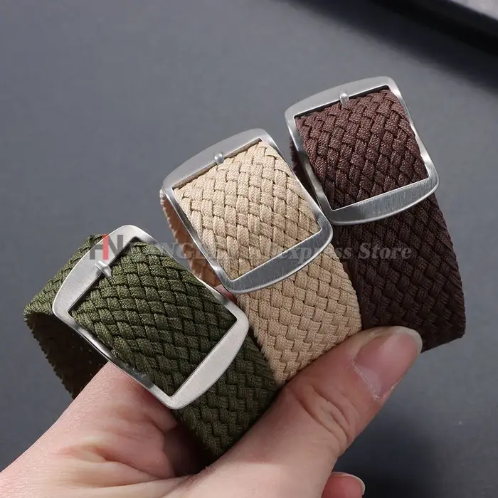 Bracelet de montre en nylon tissé pour Perlon pour Moonswatch