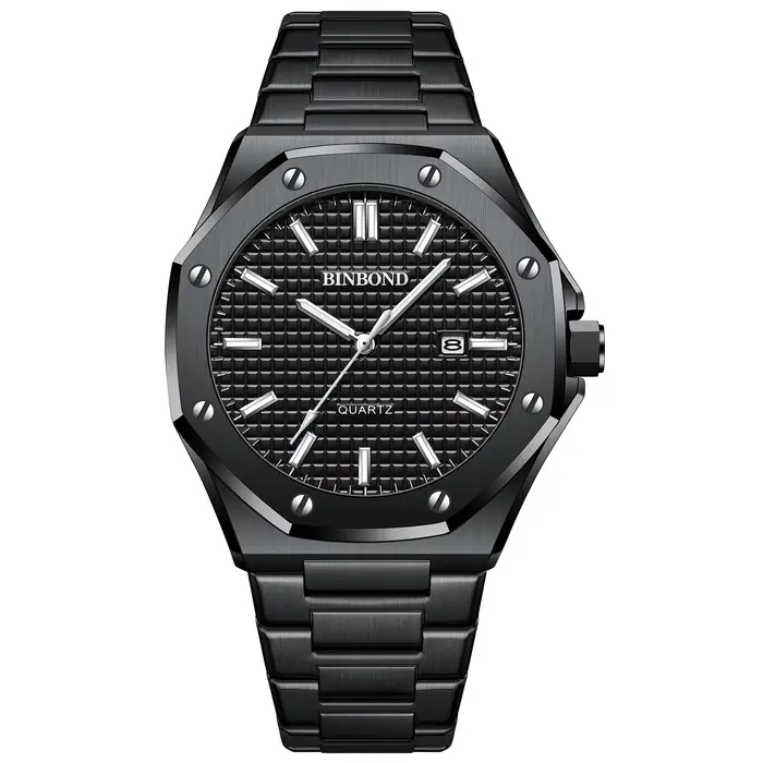 Montres-bracelets de luxe en quartz BINBOND pour hommes, lumineuses et étanches, Relogios Masculino