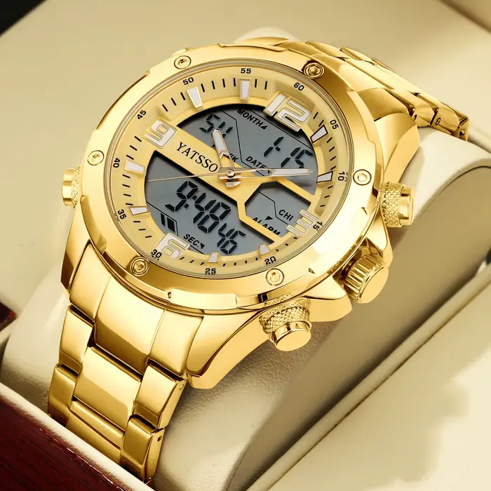 Montre Hybride pour Homme | Montre étanche 5ATM avec bracelet en acier