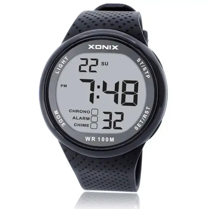 Chaud!!! XONIX mode hommes montres de sport étanche 100m en plein air amusant numérique natation plongée Montre-bracelet Reloj Hombre Montre Homme