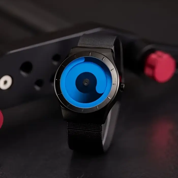 Montres homme à la mode créativité personnalisée pas de pointeurs vortex étoilé cadran circulaire montre à quartz relojes para hombres