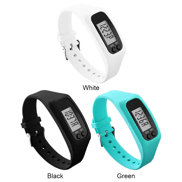 LED podomètre Bracelet poignet compteur de calories 12/24H affichage de l'heure compteur de pas montre multi-fonction Fitness montre pour hommes femmes