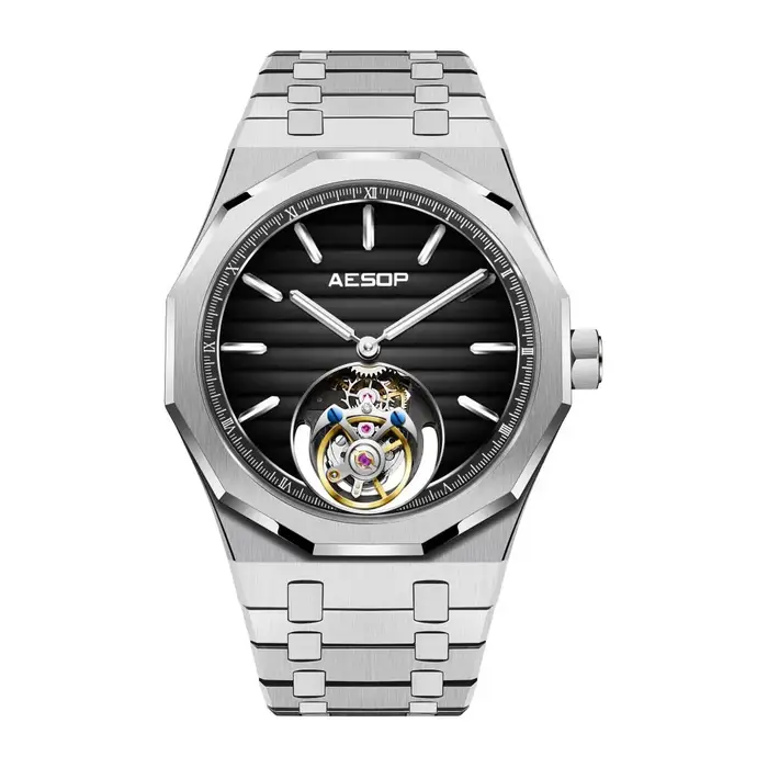 AESOP Flying Tourbillon mécanique squelette montre pour homme montres de luxe étanche