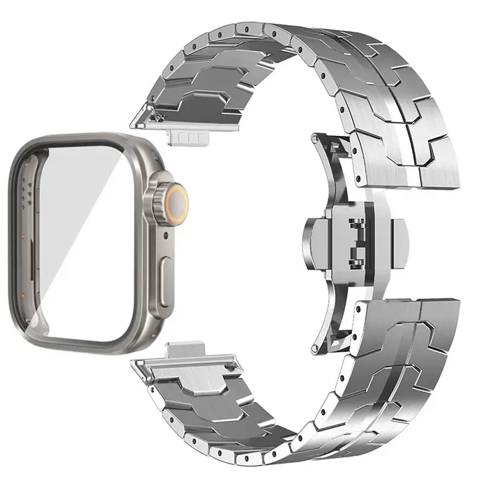 Étui + Bracelet pour Huawei Watch Fit 5 Pro, Bracelet en acier inoxydable, Bracelet de montre intell