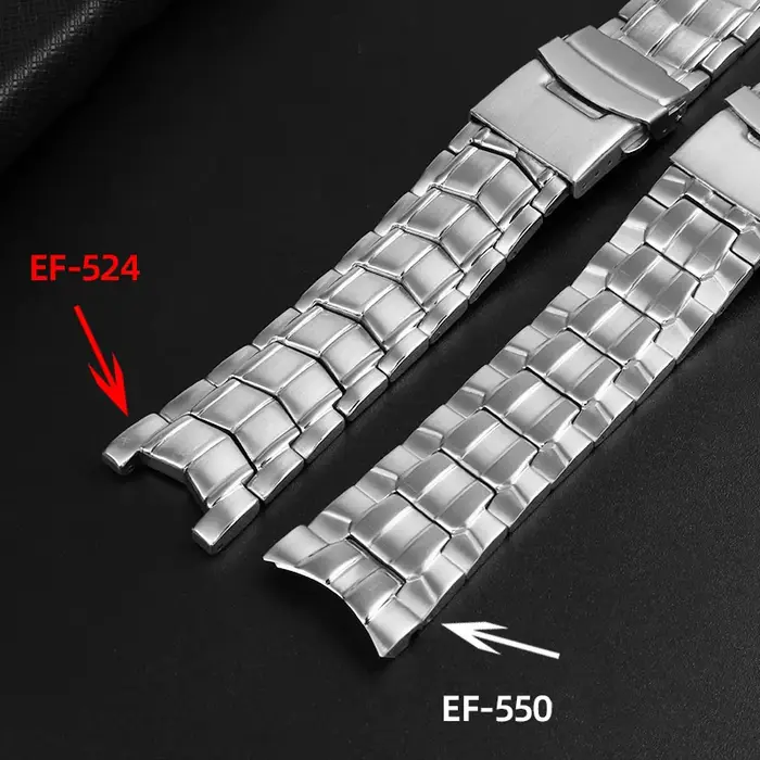 Pour Casio EF-550 Bracelet de montre en acier inoxydable pour hommes EDIFICE série 5051 EF-524D