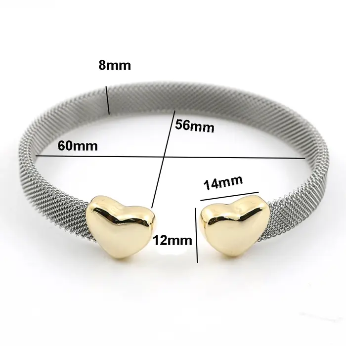 Bracelets en forme de cœur pour femmes et hommes