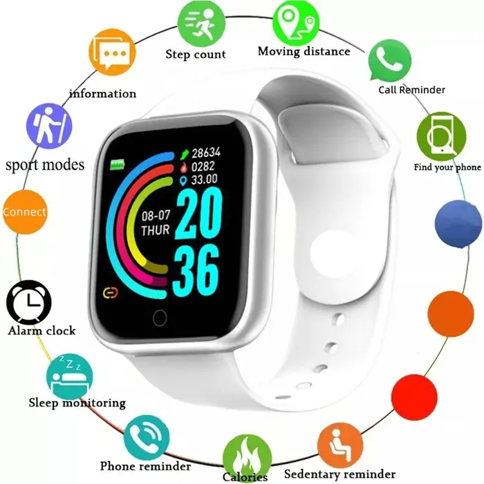 Montre connectée pour femmes et hommes, montre-bracelet Bluetooth, lecteur de musique, Fitness, Sport, moniteur de sommeil, montres numériques