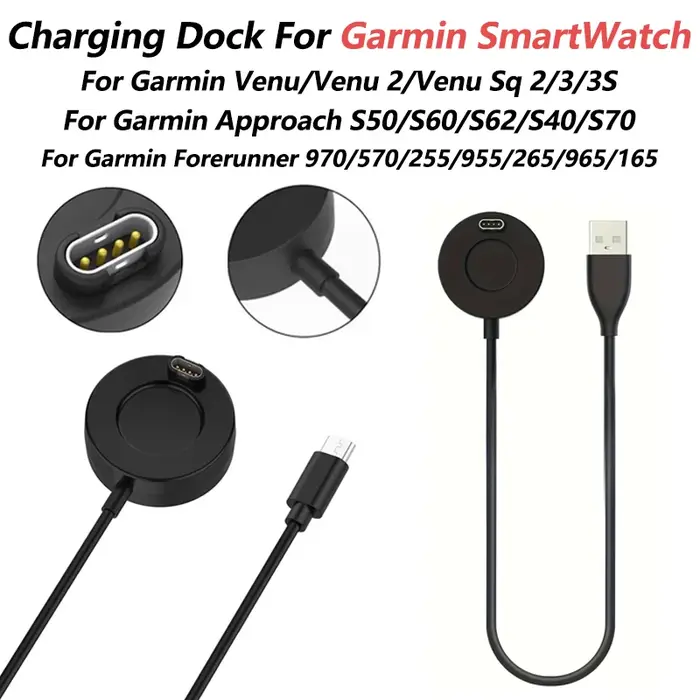 Chargeur USB-C pour montre Garmin - Station de charge