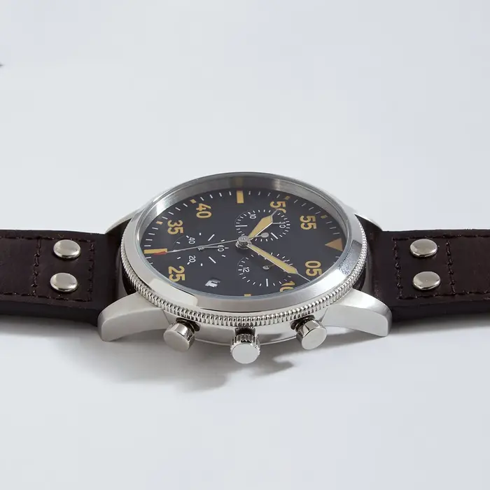 Montre Pilote Vintage Chronographe Mouvement Japonais JS05