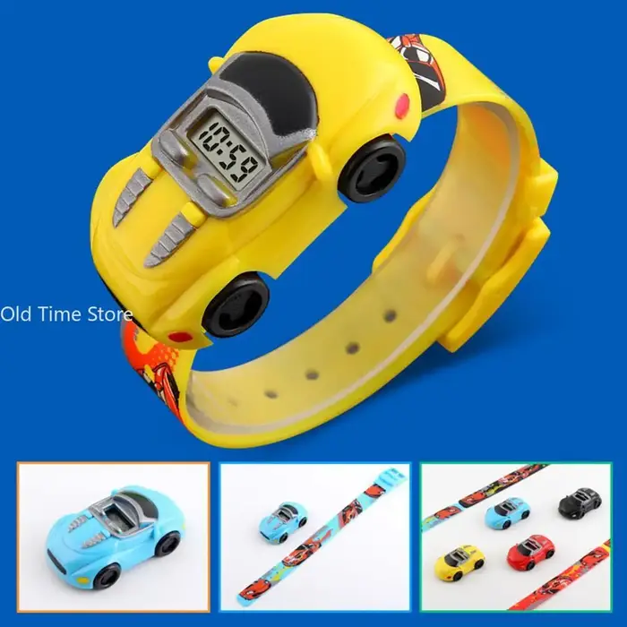 Montre de voiture de dessin animé pour enfants