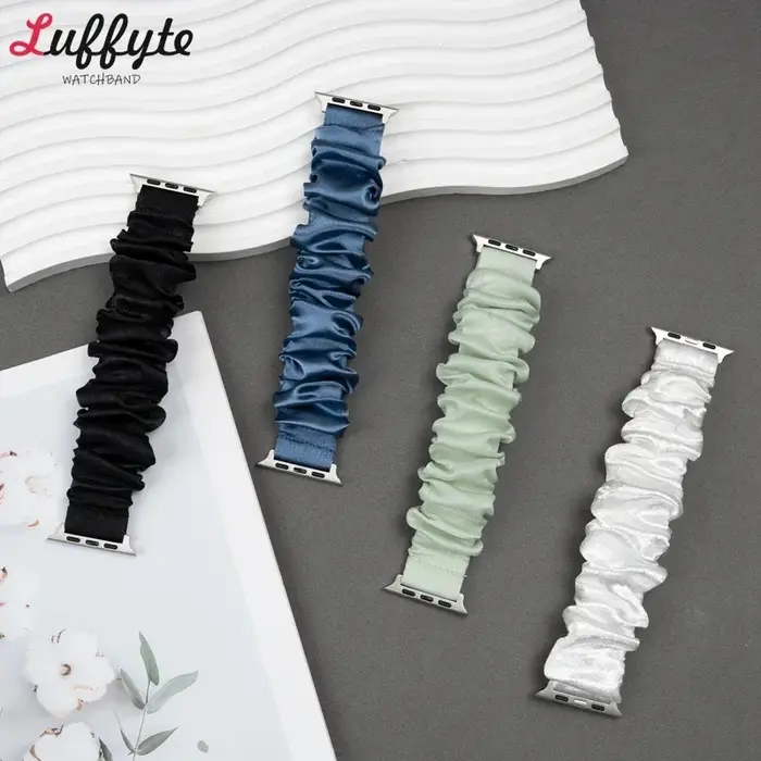 Bracelet femme pour Apple Watch 1-11 Ultra SE 3 2 1 élastique Scrunchie Bracelets pour Iwatch 38-49mm accessoires de montre