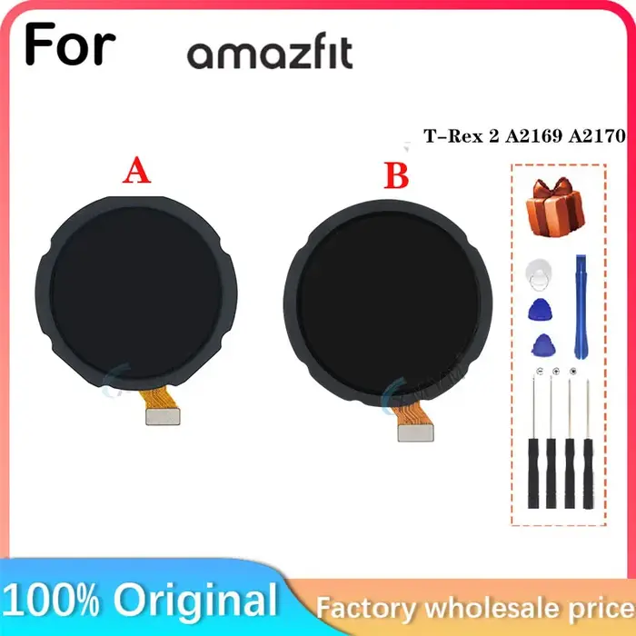 Écran Tactile LCD de Remplacement pour Montre Amazfit T-Rex 2 A2rationnel A2170
