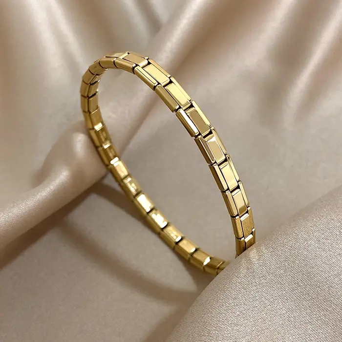 À la mode minimaliste nouveau Bracelet élastique en acier inoxydable liens italiens Bracelet à brelo