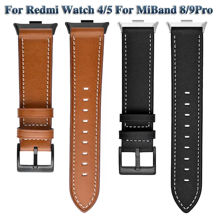 Bracelet en cuir pour montre Redmi 5 4