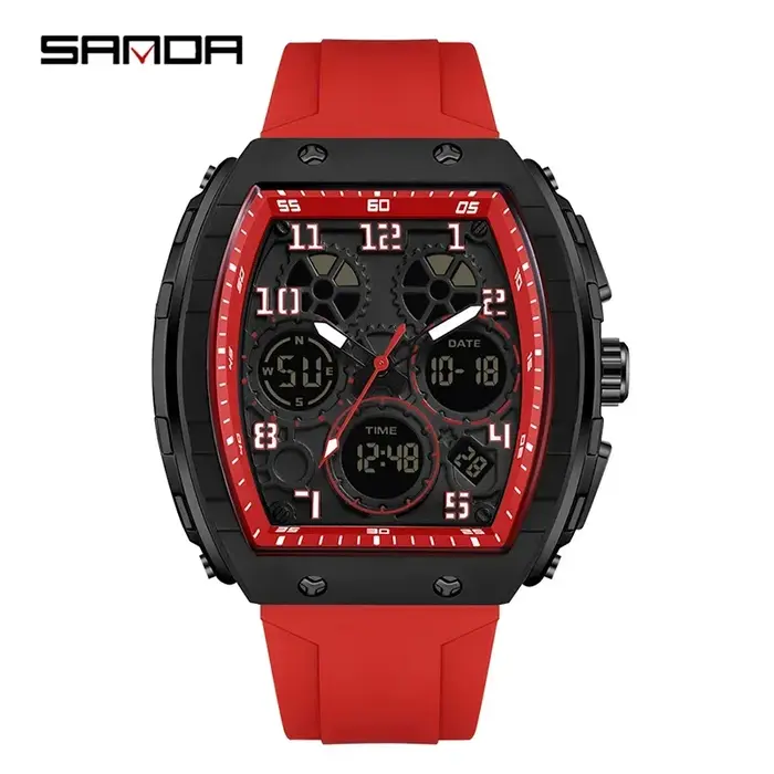 SANDA 6157 Nouvelle montre électronique pour homme tendance