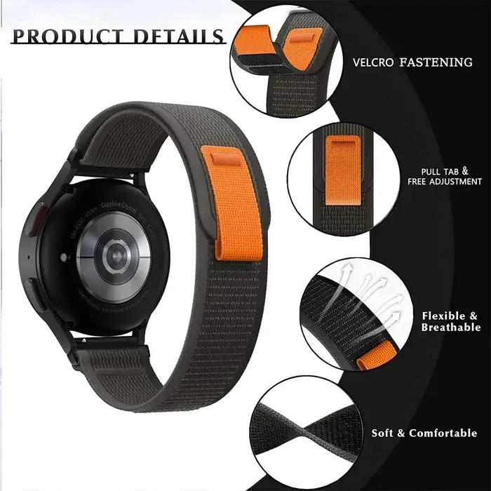 Bracelet en Nylon pour montre Huawei 5 GT6-5 Pro