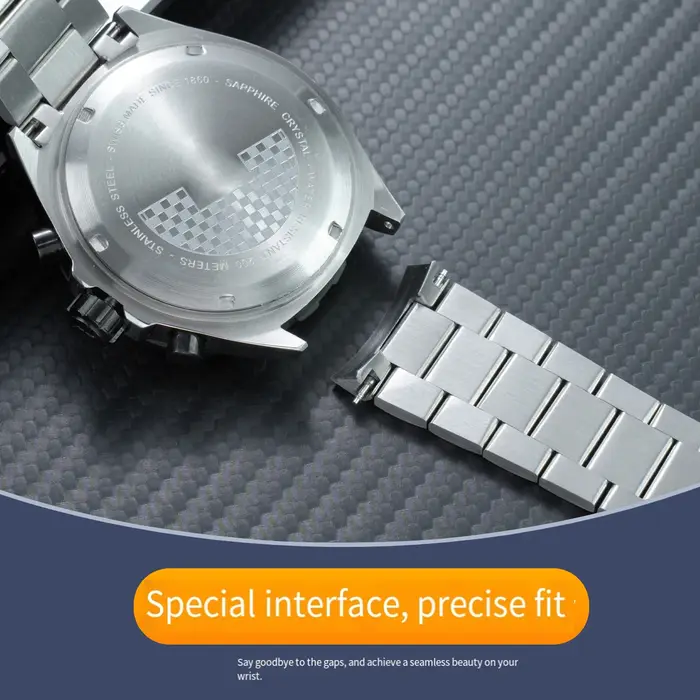Bracelet de montre en métal massif de 21.5mm