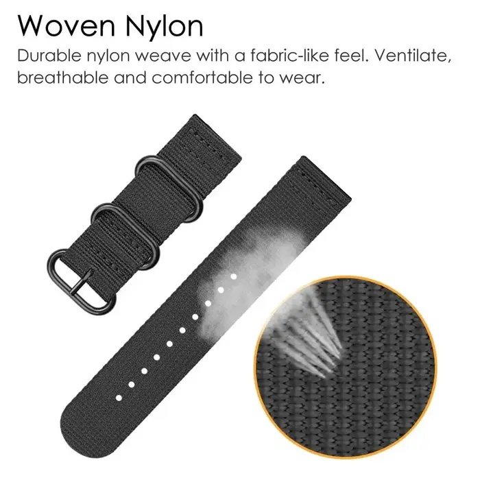 Bande de bracelet de Sport de montre en Nylon tissé pour Samsung Galaxy Gear S3 S2 bandes classiques Amazfit 18mm 24mm