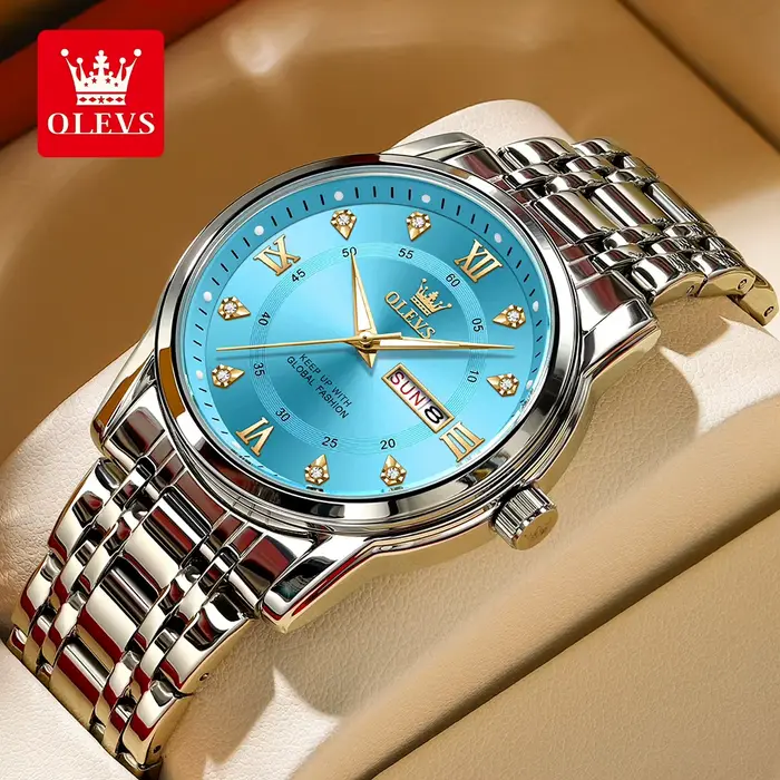 OELVS montres pour hommes Top marque décontracté Original montre-bracelet étanche en acier inoxydabl