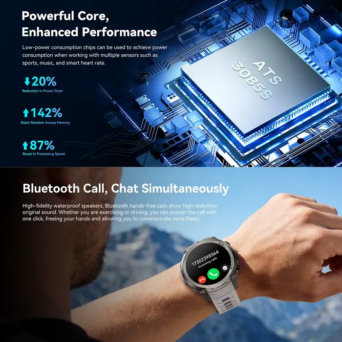 Nouvelle Montre Connectée Homme 2026 avec Cartes Hors Ligne
