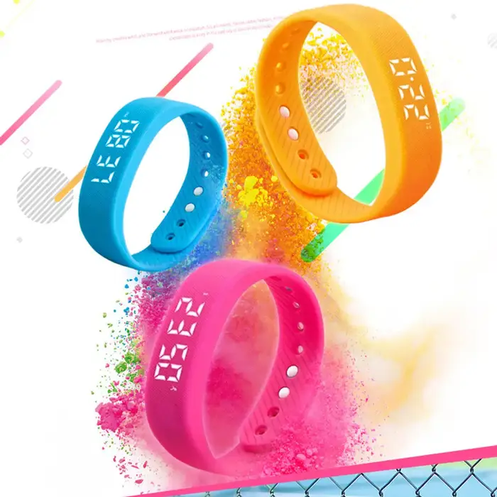 Bracelet intelligent LED numérique étanche horloge intelligente Smartband avec podomètre en cours d'exécution moniteur