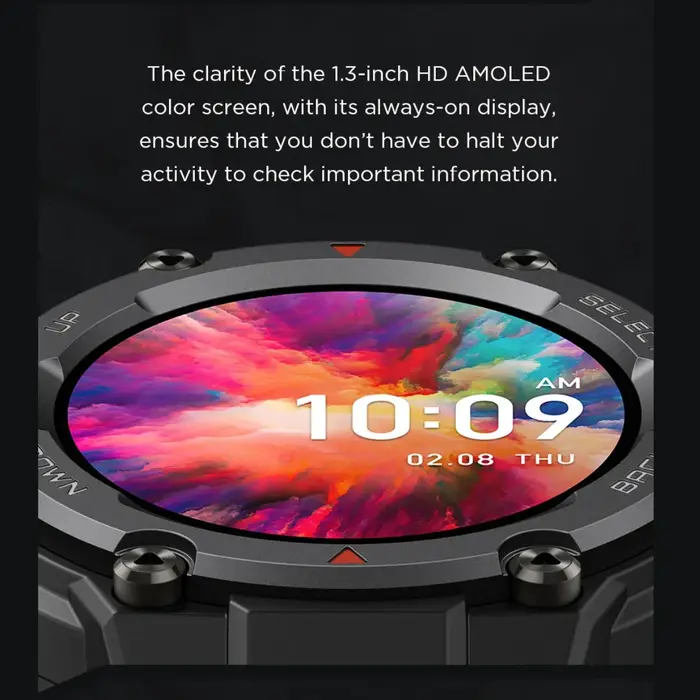 Nouvelle montre intelligente Amazfit T-Rex pro pour hommes - GPS extérieur étanche avec autonomie de 20 jours compatible avec iOS et Android