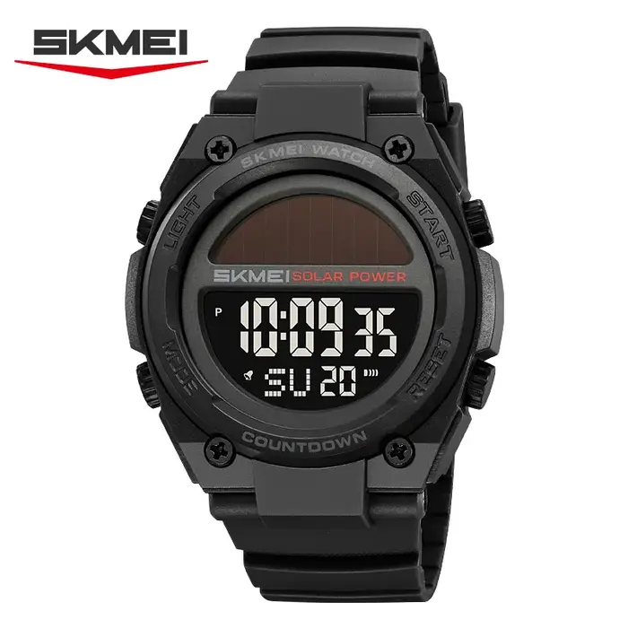 SKMEI 2712 Nouvelle Montre Digitale Sportive Électronique Solaire Étanche Chronographe Militaire Rétro pour Homme