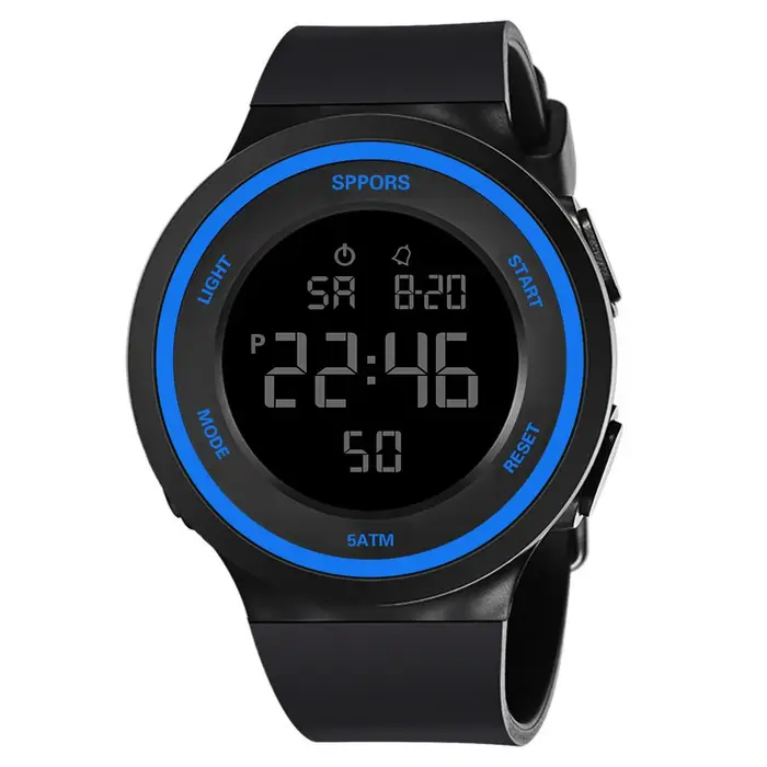 Montre électronique pour homme et femme, lumière nocturne, sport, multifonctionnelle, montre de coup