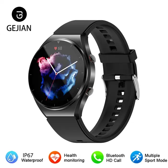 Nouvelle montre connectée de santé ECG GEJIAN avec écran HD de 1,39 pouces, suivi du rythme cardiaqu