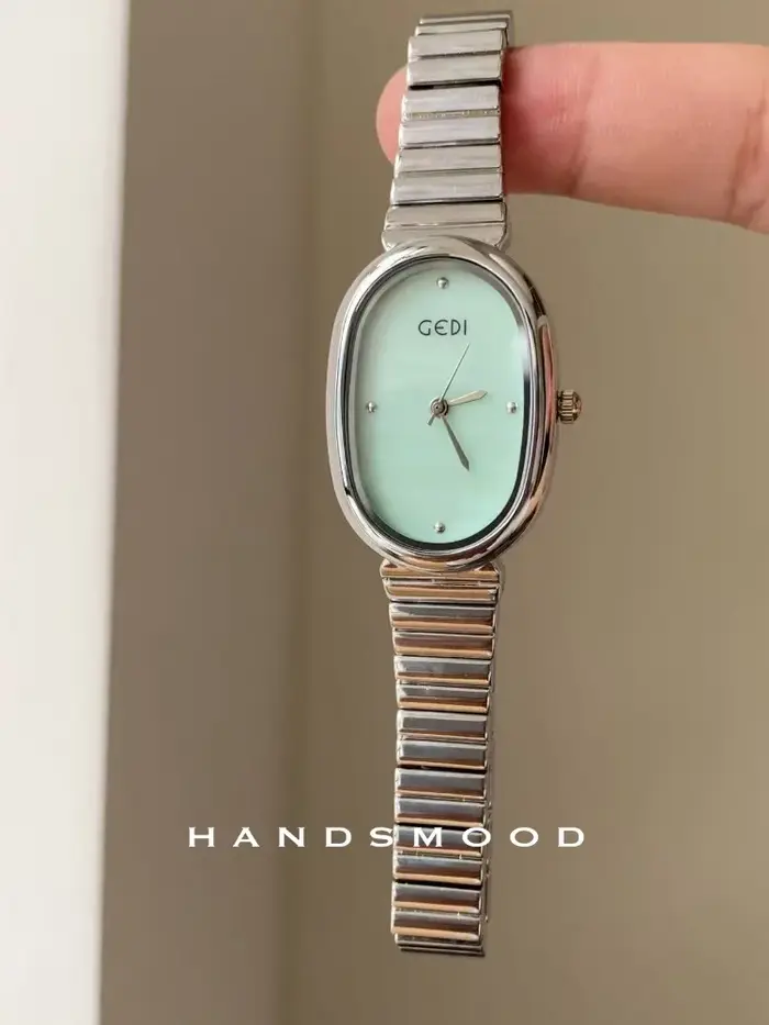 Montre pour femme de luxe menthe Mambo vert fritillaire ovale Simple mode romantique tempérament élé
