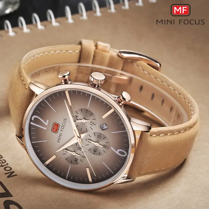 MINI FOCUS mode étanche hommes montres haut de gamme de luxe chronographe Quartz