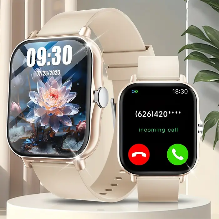 Montre connectée de 1,83 pouce pour hommes et femmes - Montre avec appels sans fil, notification de messages via application, calculatrice, réveil