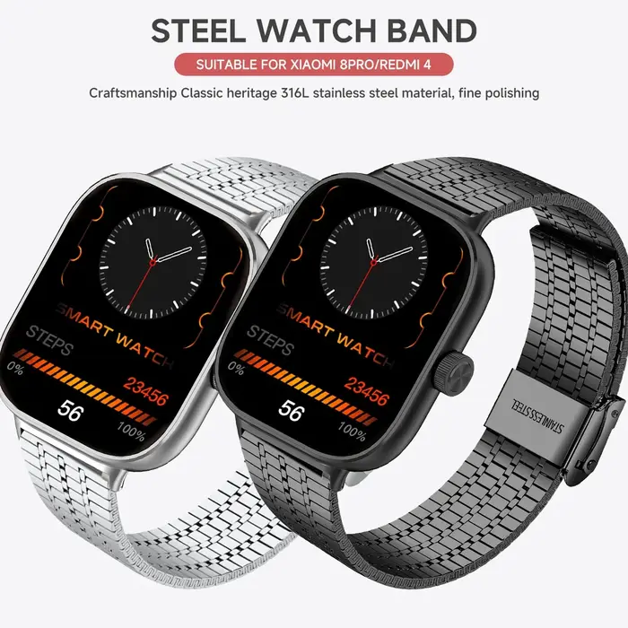 Nouveau bracelet en acier inoxydable pour Redmi Watch 5 4