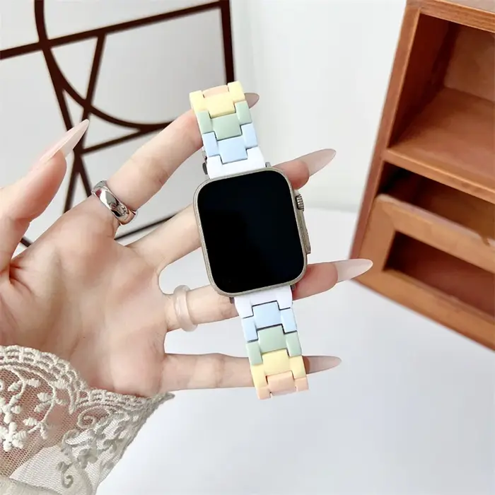 Bracelet en résine arc-en-ciel pour Xiaomi band 8 9 10 pro, pour Redmi watch 6 4 3 5 active, accesso