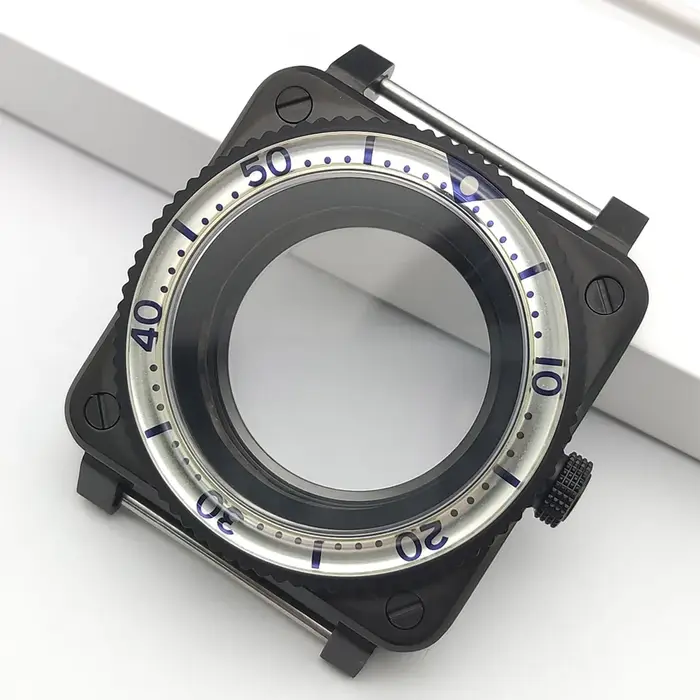 Boîtier de montre carré noir SKX007