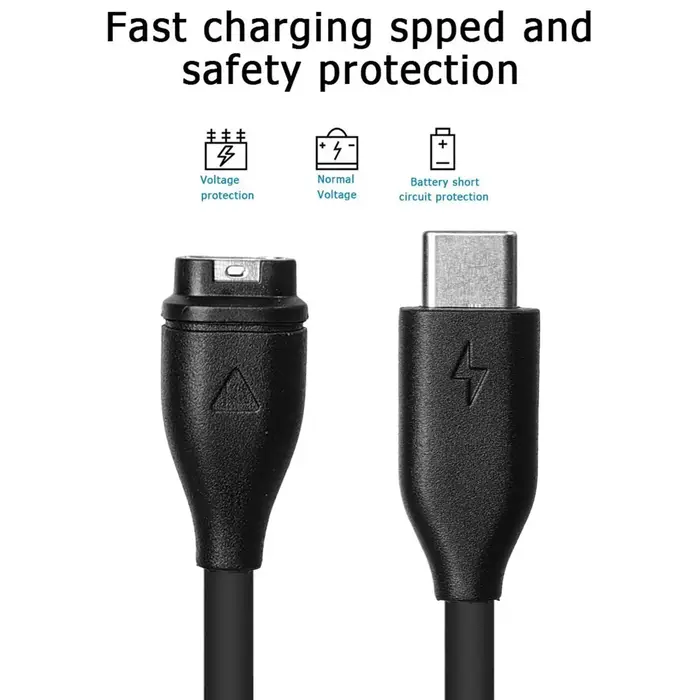 Câble de chargeur de montre de type C pour Garmin Fenix 5X