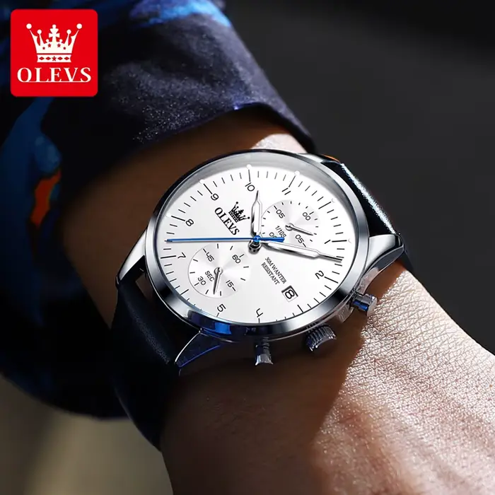OLEVS Original hommes montres haut de gamme chronographe montre à Quartz