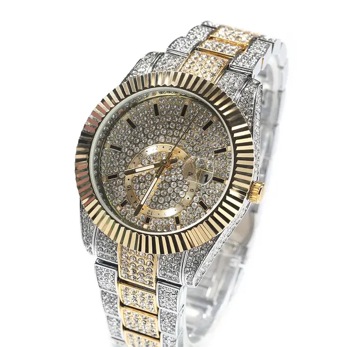 THE BLING KING-Montre à quartz étanche pour homme