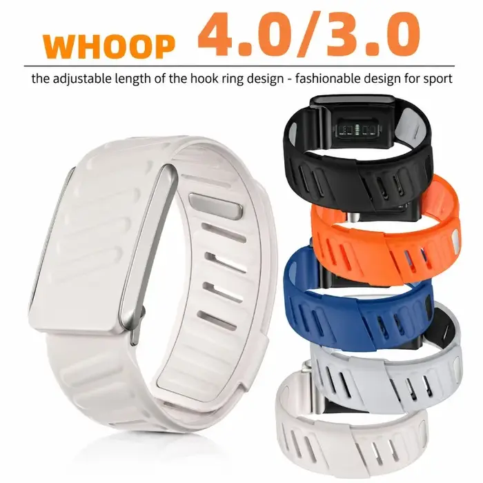 Bracelet de montre en silicone souple pour Whoop 4.0, bracelet de remplacement sportif, résistant à la sueur, respirant, pour Whoop 4.0