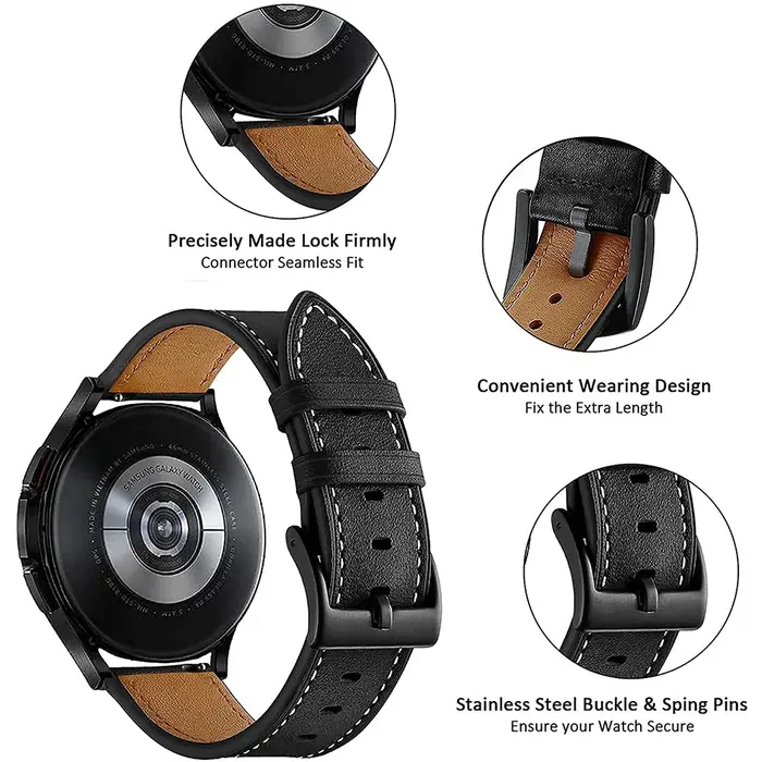 Bracelet en cuir de 22mm pour Amazfit Bip Max