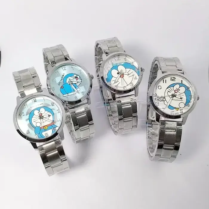 Montre Anime Doraemon Or et Argent pour Enfants