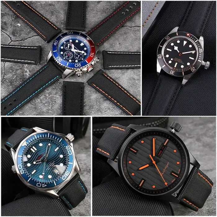 Bracelet de montre en nylon souple à dégagement rapide pour homme
