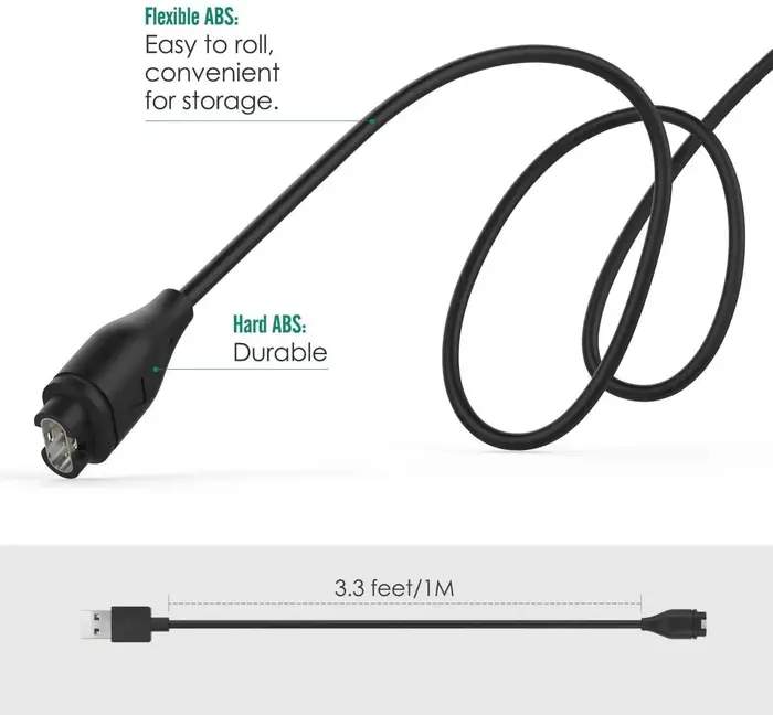 Câble de chargeur de remplacement pour montre connectée Garmin Fenix 8 7 7S 7X Pro 6 6S 6X Pro 5 5s 5X Plus USB-C