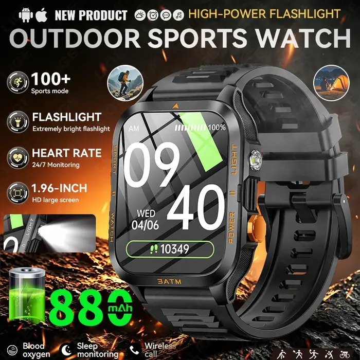 Montre connectée de fitness LIGE avec écran HD de 1