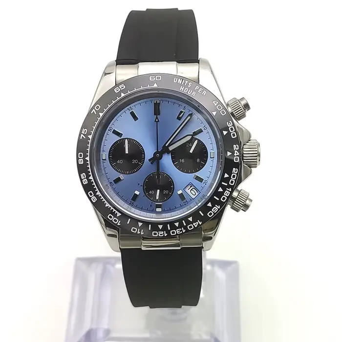 Nouvelle Arrivée Printemps Montre Homme VK63 à Quartz Verre Saphir Fonction Chronographe Étanche Déc