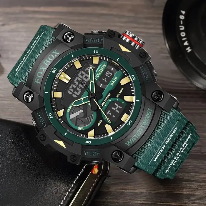 LIGE mode montres numériques pour hommes haut de gamme de luxe militaire Montre étanche